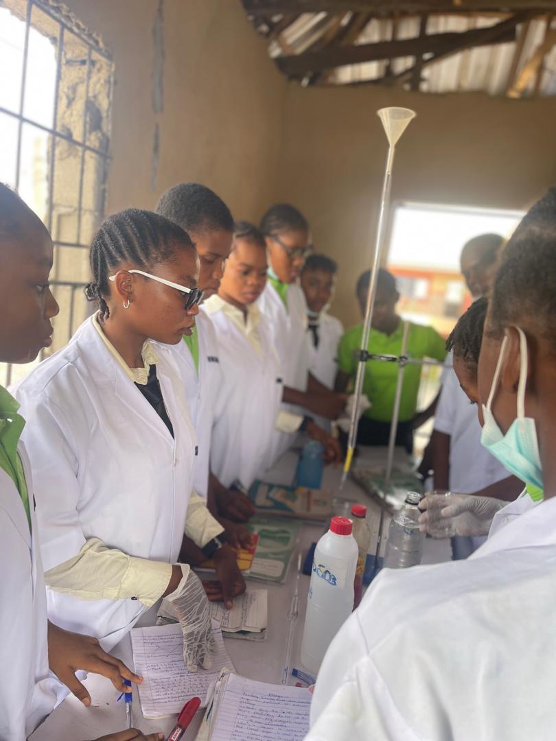 Students conducting a science experiment in the laboratory