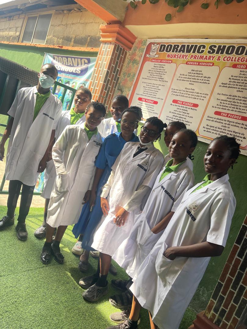 Students conducting a science experiment in the laboratory