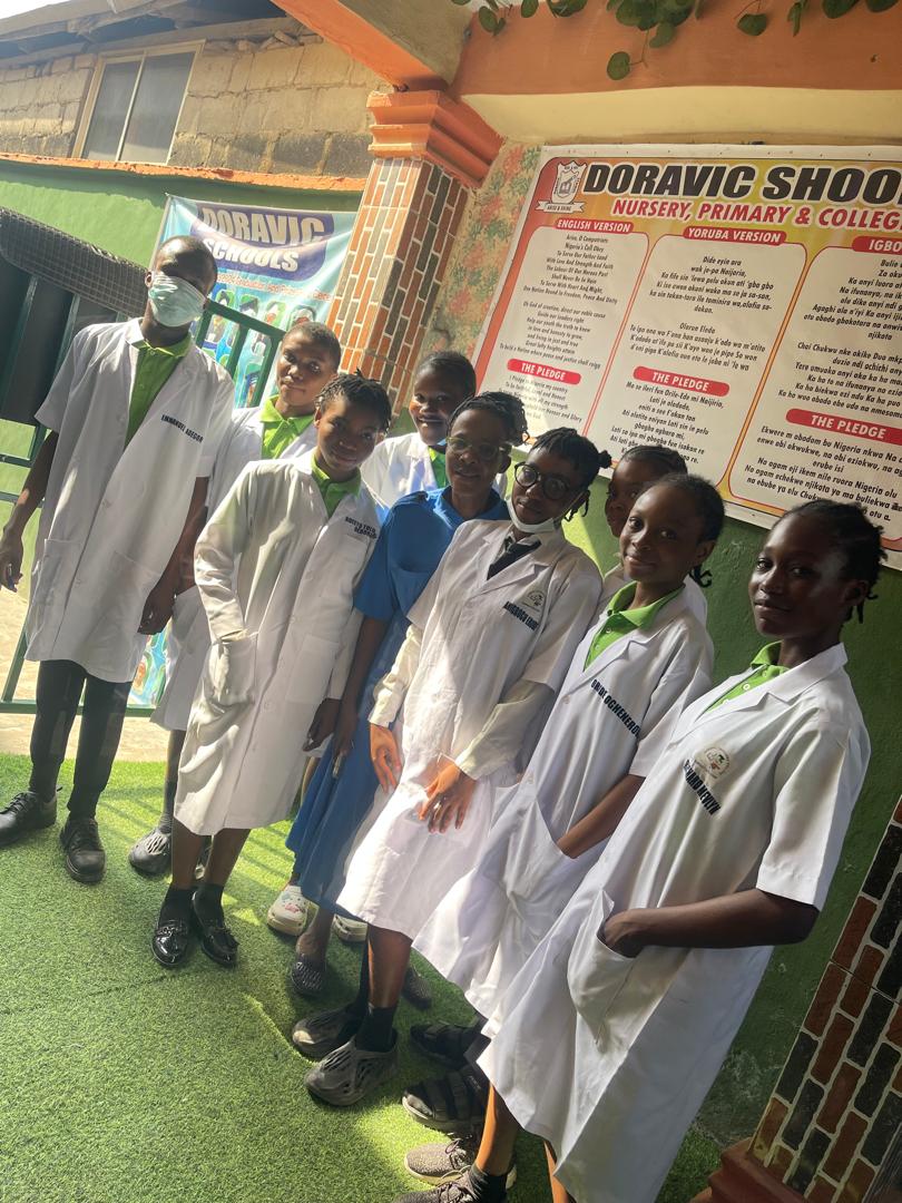 Students conducting a science experiment in the laboratory