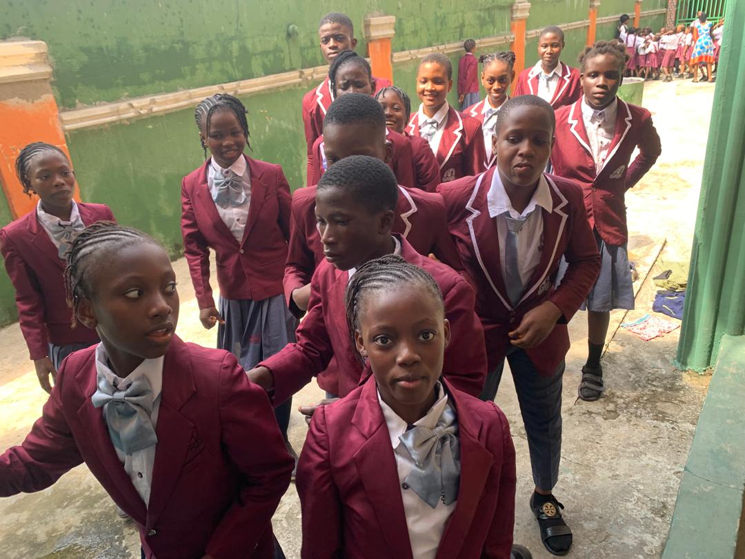 Nursery division children at the assembly
