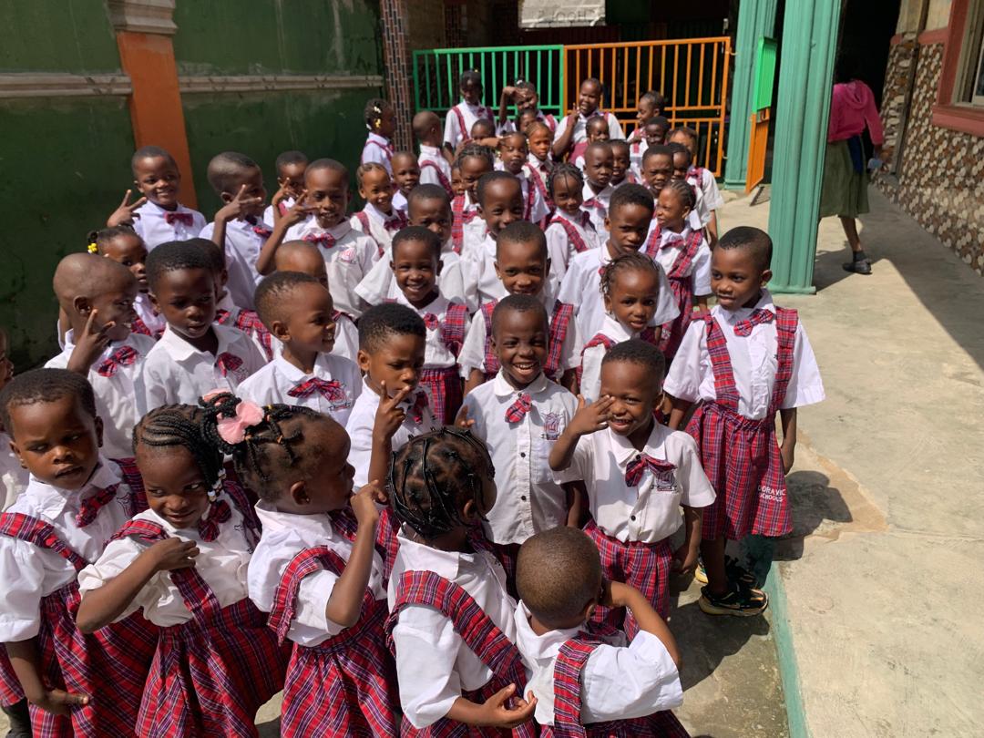 Nursery division children at the assembly