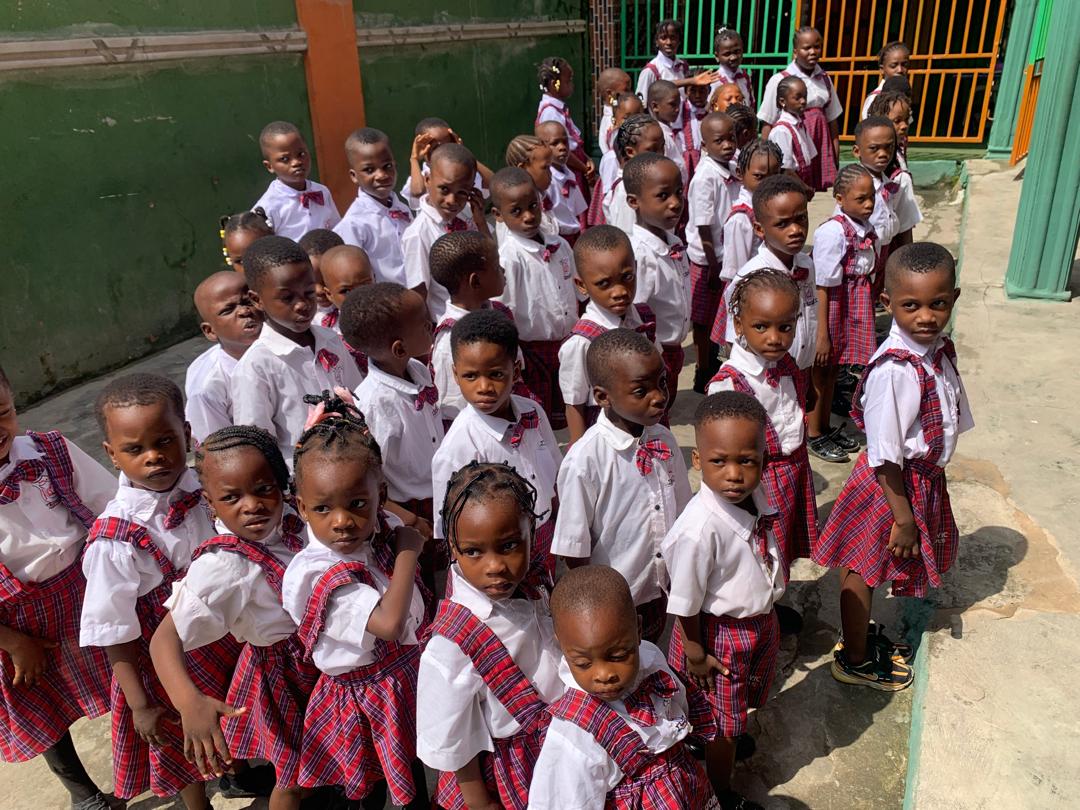 Nursery division children at the assembly